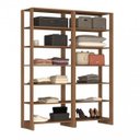 Ver imagem 1 de Closet Modulado 2 Peças 12 Prateleiras Yes Marrom/Branco
