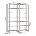 Ver imagem 2 de Closet Modulado 2 Peças 12 Prateleiras Yes Marrom/Branco