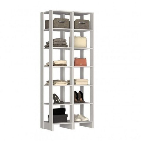 Closet Modulado 2 Peças 12 Prateleiras Yes Branco