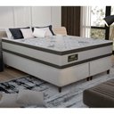 Ver imagem 1 de Cama Box Conjugado King com Colchão 193x71x203 Good Like Gazin Cr35373 Bege Marrom