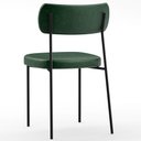 Ver mais imagens de Kit 02 Cadeiras Decorativas Estofadas para Sala de Jantar Melina F01 Facto Verde Musgo - Lyam Decor