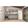 Gabinete Armário Cozinha Jupter Cozimax 1.80 Mt 100% Aço P/ Pia -Balção 180 cm -4 Portas- 3 Gavetas - 2
