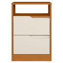 Ver imagem 4 de Mesa de Cabeceira 2 Gavetas Sole Flex Cinamomo Off White Albatroz