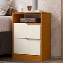 Ver mais imagens de Mesa de Cabeceira 2 Gavetas Sole Flex Cinamomo Off White Albatroz