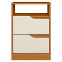 Ver imagem 3 de Mesa de Cabeceira 2 Gavetas Sole Flex Cinamomo Off White Albatroz