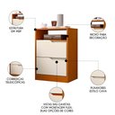 Ver imagem 7 de Mesa de Cabeceira 2 Gavetas Sole Flex Cinamomo Off White Albatroz
