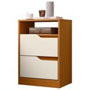 Ver imagem 2 de Mesa de Cabeceira 2 Gavetas Sole Flex Cinamomo Off White Albatroz