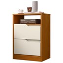 Ver imagem 1 de Mesa de Cabeceira 2 Gavetas Sole Flex Cinamomo Off White Albatroz