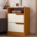 Ver imagem 5 de Mesa de Cabeceira 2 Gavetas Sole Flex Cinamomo Off White Albatroz