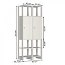 Ver imagem 3 de Guarda-Roupa Modulado Closet 2 Peças 2 Portas com 6 Prateleiras Internas e 6 Nichos Externos Yes Mar
