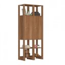 Ver imagem 1 de Guarda-Roupa Closet 2 Peças 2 Portas com 6 Prateleiras Internas e 6 Nichos Externos Yes 