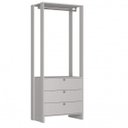 Ver imagem 3 de Closet Modulado 2 Peças 2 Cabideiros e 6 Gavetas Yes