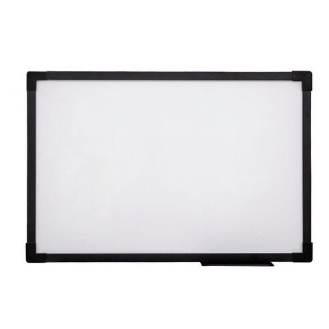 Quadro Lousa Branco Uv Soft Colors 60x40 Moldura Preta Stalo