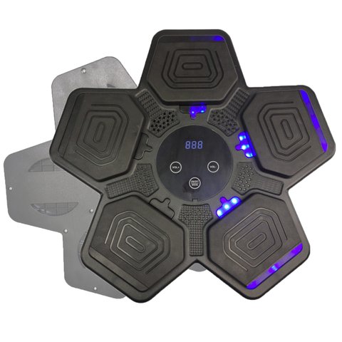 Maquina de Boxe Bater Saco Pancada Interativo Inteligente 5 Modos Velocidades Exercicio Muscular Tre