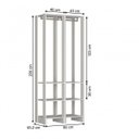 Ver imagem 2 de Closet Modulado 2 Peças 2 Cabideiros e 6 Nichos Yes Branco