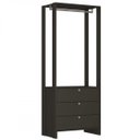 Ver imagem 3 de Guarda-Roupa Closet 2 Peças 2 Cabideiros e 6 Gavetas Yes