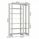 Ver imagem 2 de Guarda-Roupa Modulado Closet 2 Peças com 1 Cabideiro e 9 Nichos Yes Preto
