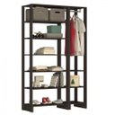 Ver imagem 1 de Guarda-Roupa Modulado Closet 2 Peças com 1 Cabideiro e 9 Nichos Yes Preto