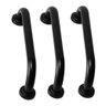 Barra de Apoio 30cm Inox Preto Alça Kit 3 Unidades Idoso Cadeirante Parede Box Banheiro Deficiente - 1