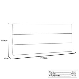 Painel de Cama 140cm Greta Suede - Lucadi Home - 4