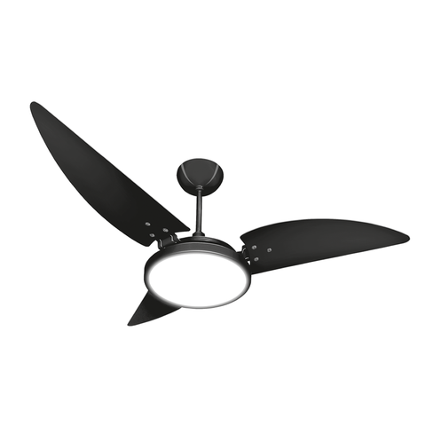 Ventilador de Teto Maragogi LED 6500K Preto Com 3 Pás de MDF 220V+Controle Ventex