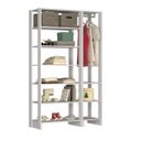 Ver imagem 1 de Closet Modulado 2 Peças com 1 Cabideiro e 9 Nichos Yes Branco/Marrom