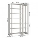Ver imagem 2 de Closet Modulado 2 Peças com 1 Cabideiro e 9 Nichos Yes Branco/Marrom