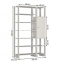 Ver imagem 5 de Guarda-Roupa Modulado Closet 2 Peças 1 Porta com 2 Prateleiras e 9 Nichos Yes Marrom