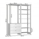 Ver imagem 4 de Closet Modulado 2 Peças com 1 Cabideiro 3 Gavetas Yes