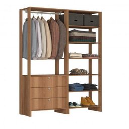 Closet Modulado 2 Peças com 1 Cabideiro 3 Gavetas Yes - 1 Closet Modulado 2 Peças com 1 Cabideiro 3 Gavetas Yes - 1