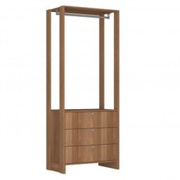 Closet Modulado 2 Peças com 1 Cabideiro 3 Gavetas Yes - 2 Closet Modulado 2 Peças com 1 Cabideiro 3 Gavetas Yes - 2