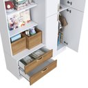 Ver imagem 6 de Guarda-Roupa Infantil com 4 Portas e 2 Gavetas ROUP001 Branco/Mel