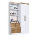 Ver imagem 5 de Guarda-Roupa Infantil com 4 Portas e 2 Gavetas ROUP001 Branco/Mel