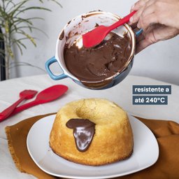 ESPÁTULA DE SILICONE DUPLO RETA PÃO DURO PEQUENA - OIKOS - 3