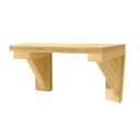 Ver imagem 2 de Kit 3 Prateleiras Multiuso 28x14cm + Mão Francesa Madeira