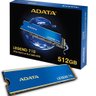 Gravador Ssd 512gb Nvme M.2 2280 Adata Azul Real com Acabamento Dourado - 1