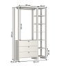 Closet Modulado 2 Peças com 1 Cabideiro 3 Gavetas e 7 Nichos Yes  - 2