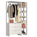 Ver imagem 1 de Closet Modulado 2 Peças com 1 Cabideiro 3 Gavetas e 7 Nichos Yes