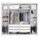 Ver imagem 2 de Guarda Roupa Casal Platinium 6 Portas 6 Gavetas Branco Absoluto Semi Fosco - Zanzini
