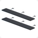 Ver imagem 6 de Kit 02 Prateleiras Suporte Embutido 150x25x4cm Preta Conceito
