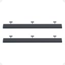 Ver imagem 5 de Kit 02 Prateleiras Suporte Embutido 150x25x4cm Preta Conceito