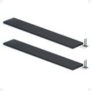 Ver imagem 7 de Kit 02 Prateleiras Suporte Embutido 150x25x4cm Preta Conceito