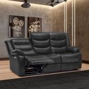 Ver imagem 3 de Sofá Reclinável Elétrica Sala de Cinema Hollywood 3 Lugares com Massagem Aquecimento Entrada USB/USB