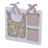 Porta Treco e Fralda Organizador Quarto de Bebê Menino Menina 1 Peça com Laço:safari Bege - 2