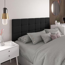 Cabeceira Pendente Cama Box Queen Luna 160 cm - Preto - 6 Cabeceira Pendente Cama Box Queen Luna 160 cm - Preto - 6