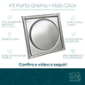Ralo Click 10x10 Inox E Porta Grelha Caixilho Banheiro Kit - 7