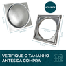 Ralo Click 10x10 Inox E Porta Grelha Caixilho Banheiro Kit - 6