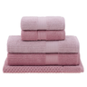 Jogo de Toalhas Buddemeyer Fio Penteado Canelado Banho 5 Peças Rosa/rose - 1634 - 1