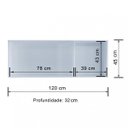Ver imagem 4 de Armário Aéreo de Cozinha 3 Portas 120cm Joy Decibal Móveis