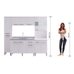 Armário Aéreo de Cozinha 3 Portas 120cm Joy Decibal Móveis - 6 Armário Aéreo de Cozinha 3 Portas 120cm Joy Decibal Móveis - 6